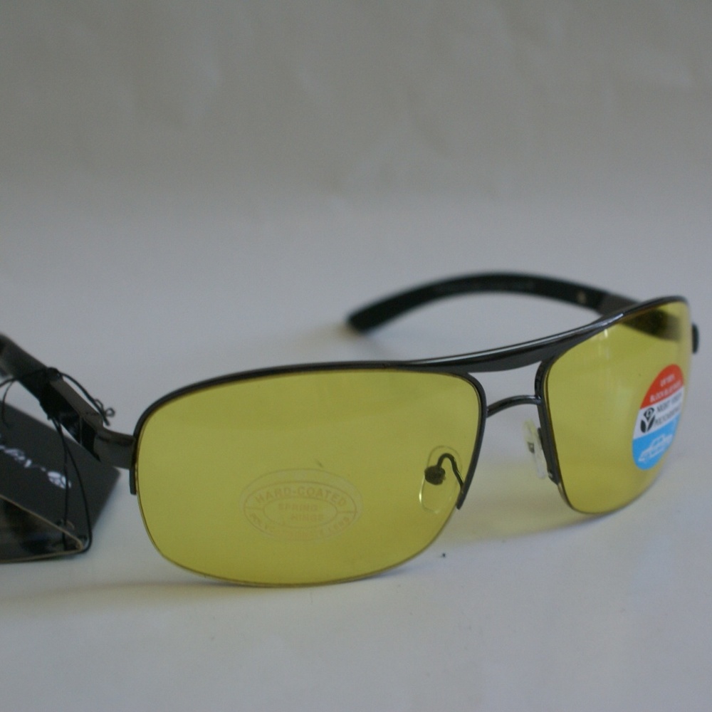 NWT Navigator Semi-Rimless Night Driving yellow ANSI Z87+ sunglasses